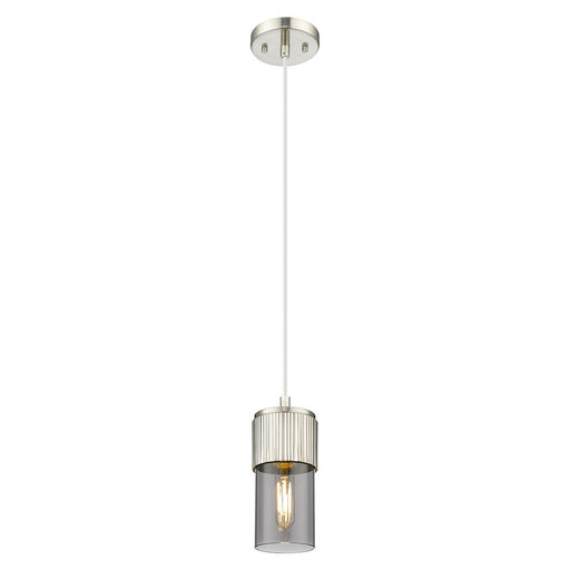 Innovations Bolivar 5" Cord Pendant/7" Satin Nickel/Smoke - 428-1P-SN-G428-7SM