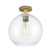 Innovations Crown Point 1Lt 10" Athens Flush, BB/Clear - 434-1F-BB-G122-10