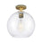 Innovations Crown Point 1Lt 10" Athens Flush, BB/Clear - 434-1F-BB-G122-10
