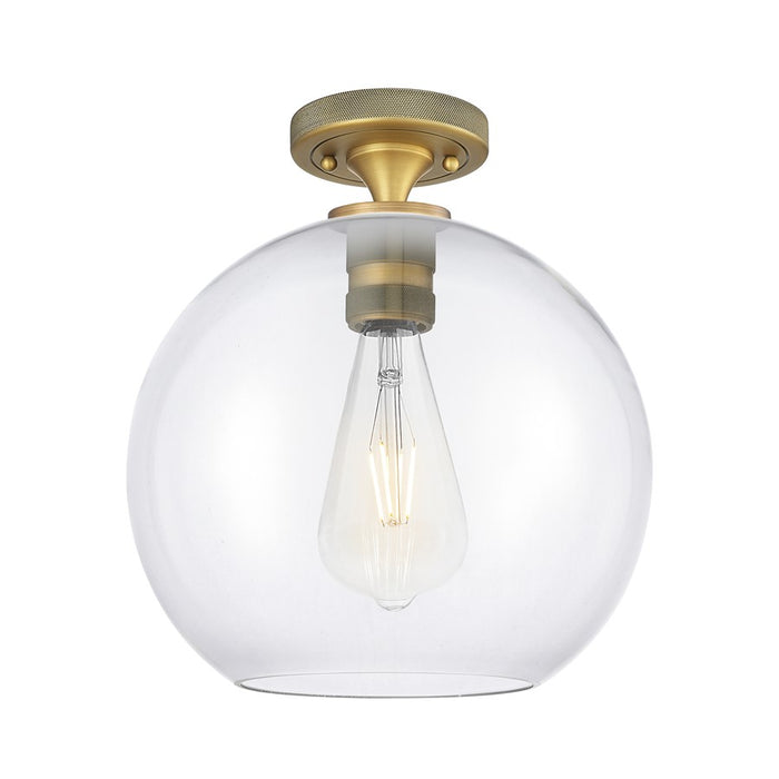 Innovations Crown Point 1Lt 10" Athens Flush, BB/Clear - 434-1F-BB-G122-10
