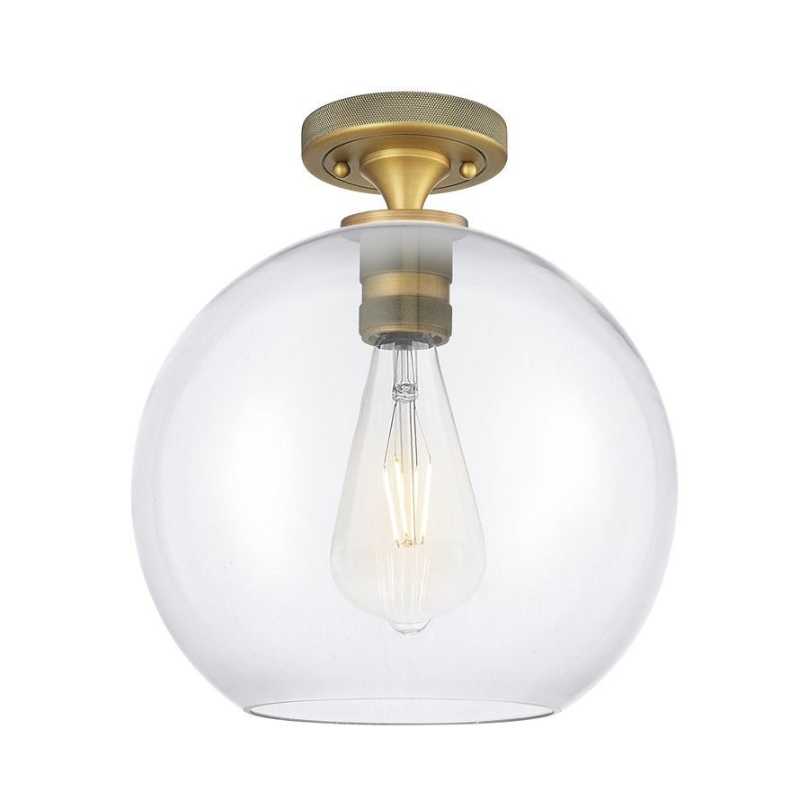 Innovations Crown Point 1Lt 10" Athens Flush, BB/Clear - 434-1F-BB-G122-10