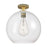 Innovations Crown Point 1Lt 12" Athens Flush, BB/Clear - 434-1F-BB-G122-12