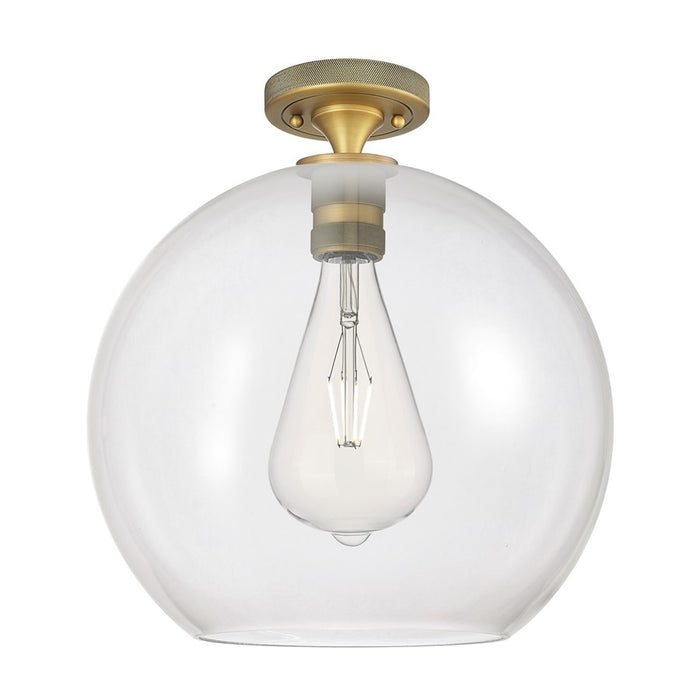 Innovations Crown Point 1Lt 12" Athens Flush, BB/Clear - 434-1F-BB-G122-12