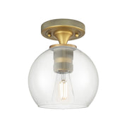 Innovations Crown Point 1Lt 6" Athens Flush, BB/Clear - 434-1F-BB-G122-6