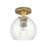 Innovations Crown Point 1Lt 6" Athens Flush, BB/Clear - 434-1F-BB-G122-6