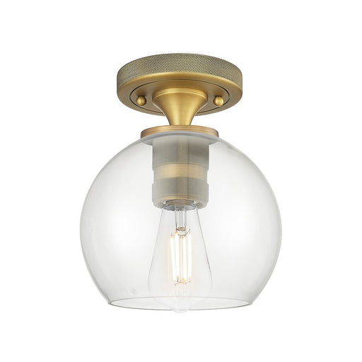 Innovations Crown Point 1Lt 6" Athens Flush, BB/Clear - 434-1F-BB-G122-6