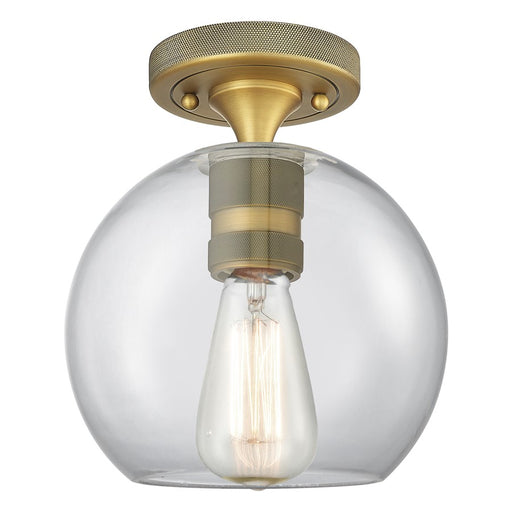 Innovations Crown Point 8" Athens Flush Mount, BB/Clear - 434-1F-BB-G122-8