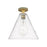Innovations Crown Point 1Lt 12" Berkshire Flush, BB/Clear - 434-1F-BB-GBC-122