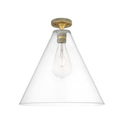 Innovations Crown Point 1Lt 16" Berkshire Flush, BB/Clear - 434-1F-BB-GBC-162