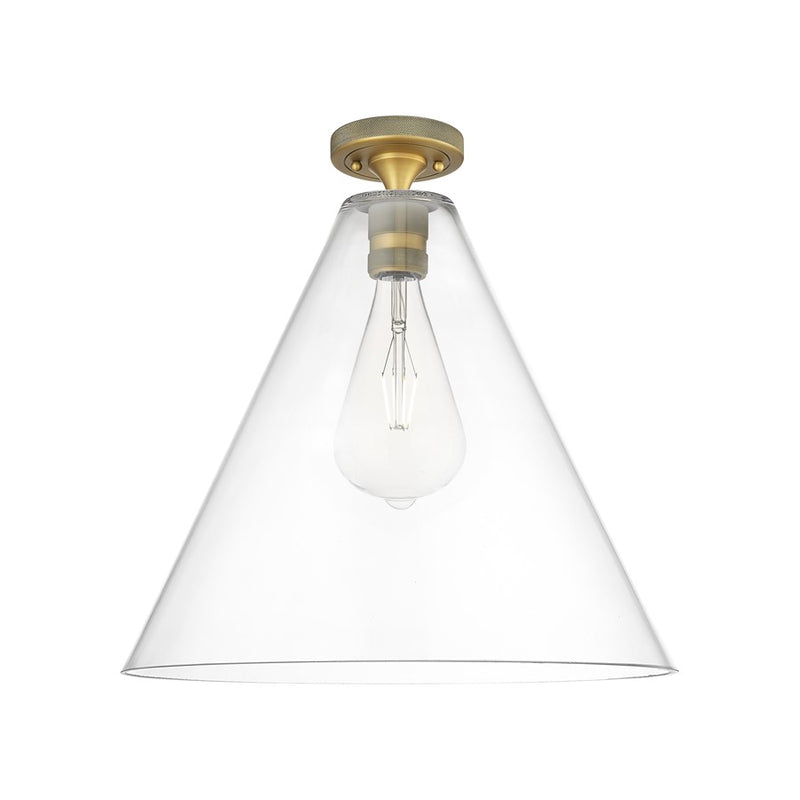 Innovations Crown Point 1Lt 16" Berkshire Flush, BB/Clear - 434-1F-BB-GBC-162