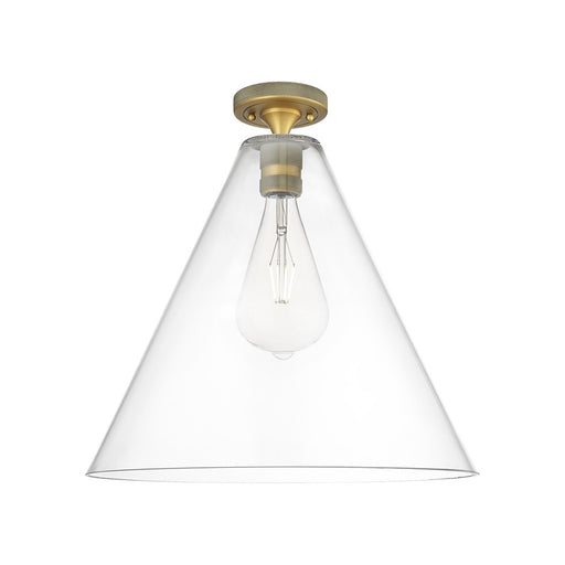 Innovations Crown Point 1Lt 16" Berkshire Flush, BB/Clear - 434-1F-BB-GBC-162