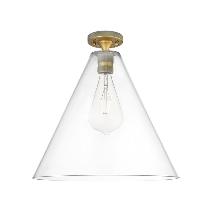 Innovations Crown Point 1Lt 16" Berkshire Flush, BB/Clear - 434-1F-BB-GBC-162