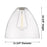 Innovations Crown Point 1Lt 12" Bristol Flush, Brushed Brass/Clear