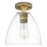 Innovations Crown Point 9" Bristol Flush Mount, BB/Clear - 434-1F-BB-GBD-92