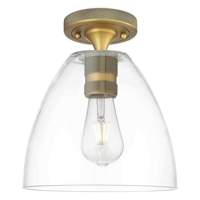 Innovations Crown Point 9" Bristol Flush Mount, BB/Clear - 434-1F-BB-GBD-92