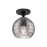 Innovations CP 1Lt 6" Athens DS Flush, BK/SDS - 434-1F-BK-G1213-6SM
