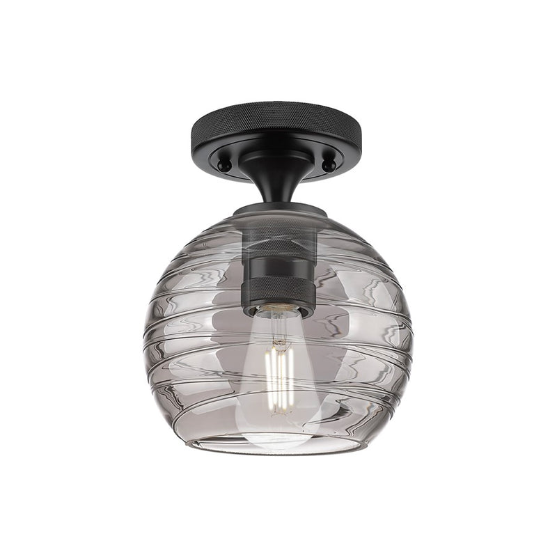 Innovations CP 1Lt 6" Athens DS Flush, BK/SDS - 434-1F-BK-G1213-6SM