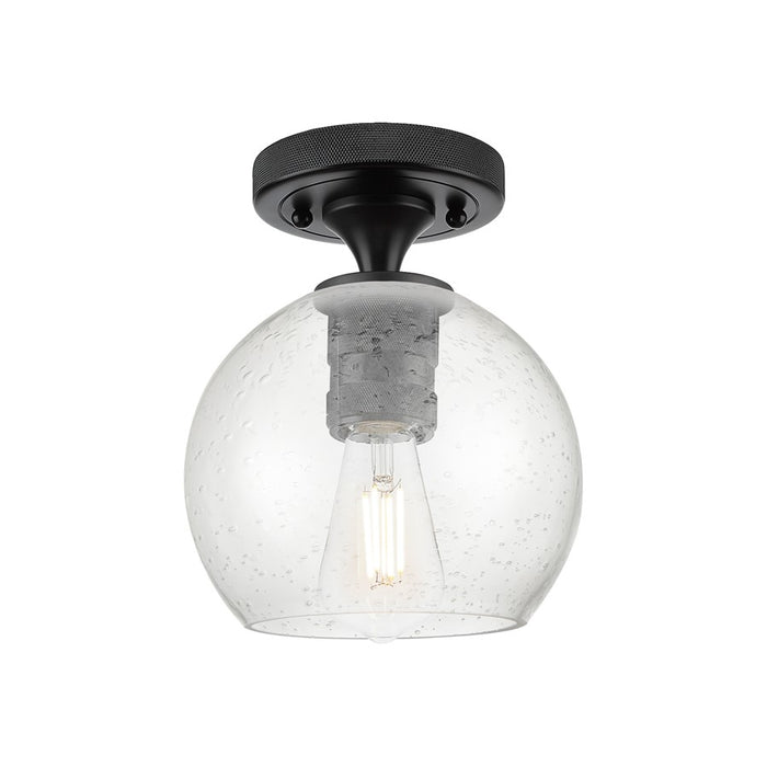 Innovations Crown Point 1Lt 6" Athens Flush, Black/Seed - 434-1F-BK-G124-6