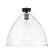 Innovations Crown Point 1Lt 16" Bristol Flush, Black/Seed - 434-1F-BK-GBD-164