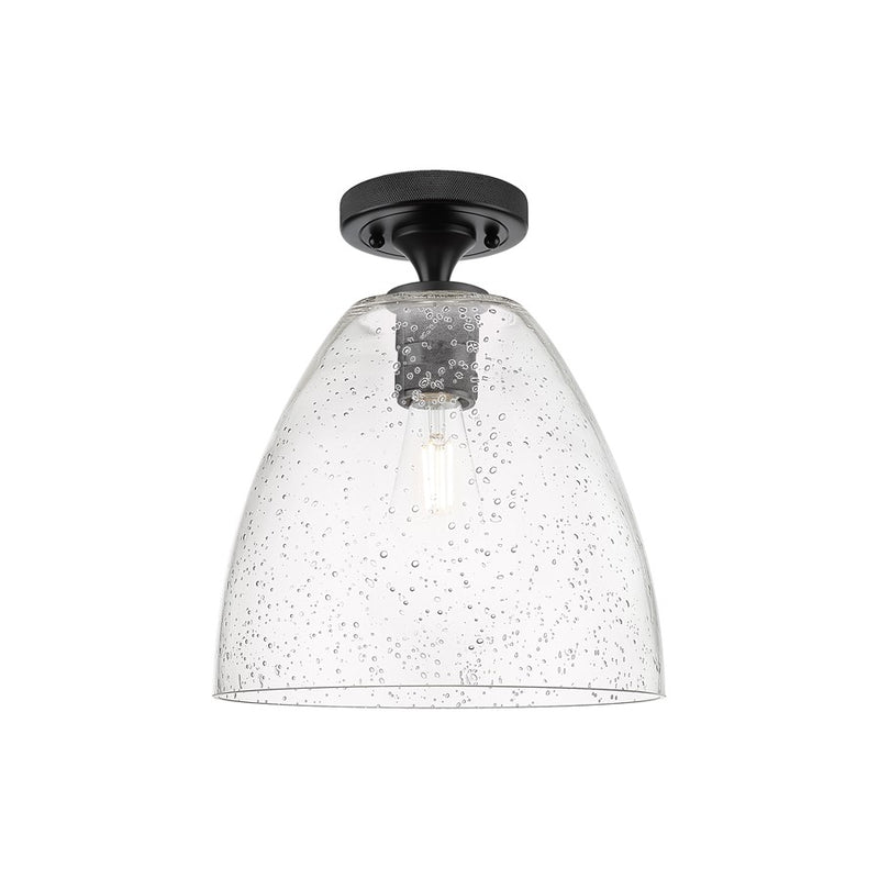 Innovations Crown Point 1Lt 9" Bristol Flush, Black/Seed - 434-1F-BK-GBD-94
