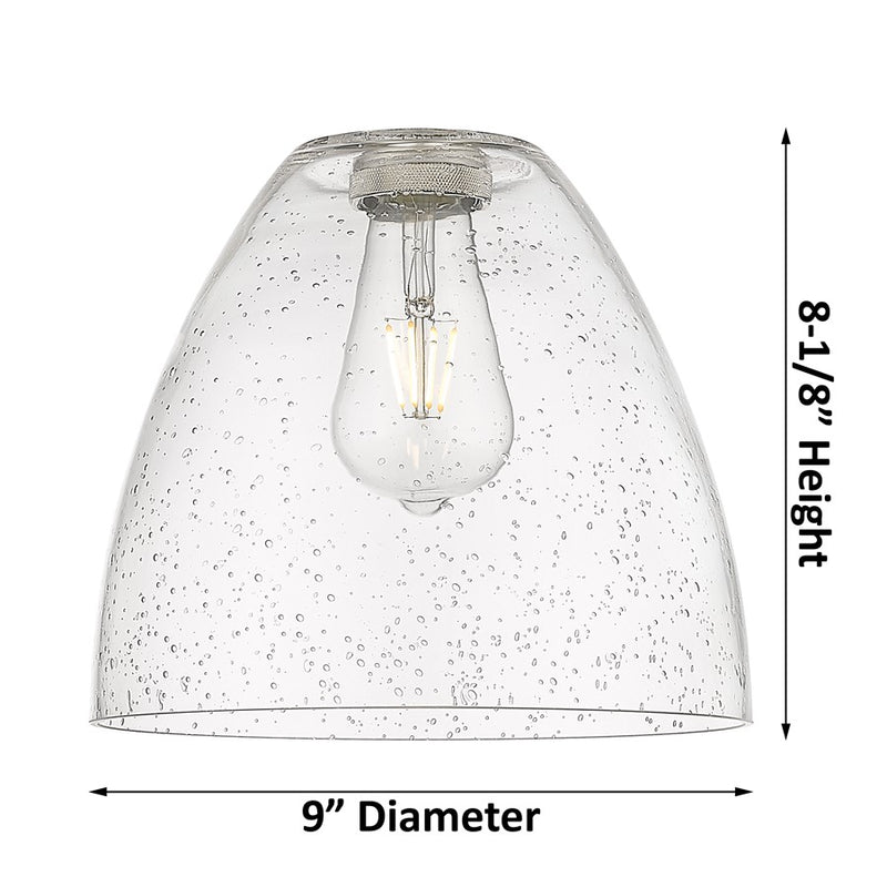 Innovations Crown Point 1Lt 9" Bristol Flush, Black/Seed