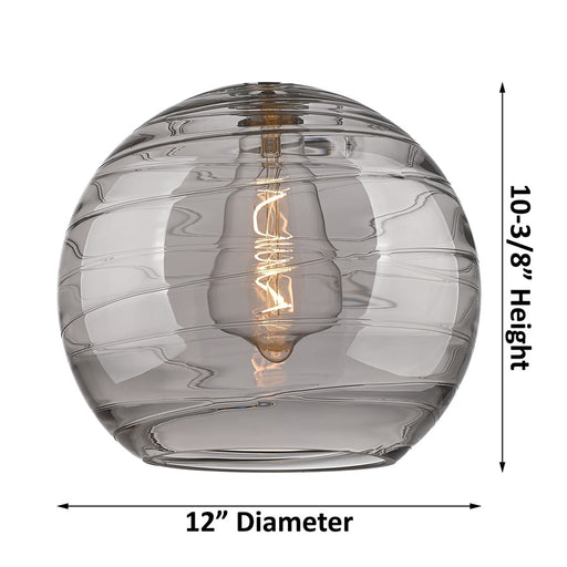 Innovations CP 1Lt 12" Athens DS Flush, Polished Nickel/SDS