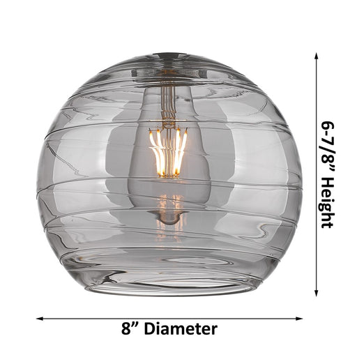 Innovations CP 1Lt 8" Athens DS Flush, Polished Nickel/SDS