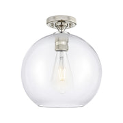 Innovations Crown Point 1Lt 10" Athens Flush, PN/Clear - 434-1F-PN-G122-10
