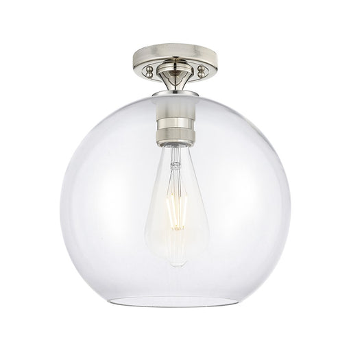 Innovations Crown Point 1Lt 10" Athens Flush, PN/Clear - 434-1F-PN-G122-10