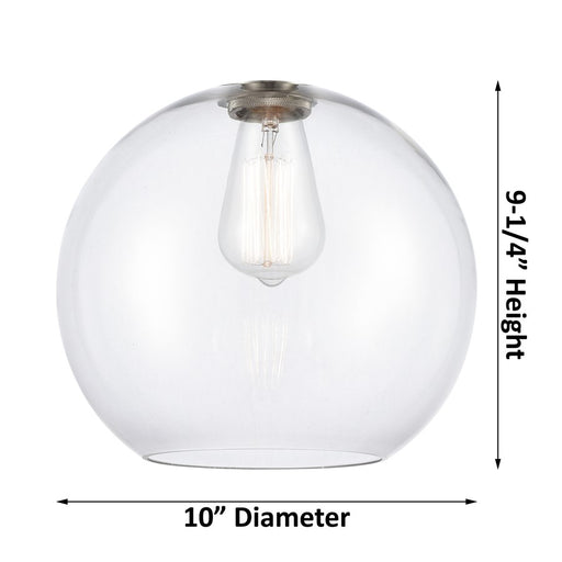 Innovations Crown Point 1Lt 10" Athens Flush, Polished Nickel/Seed