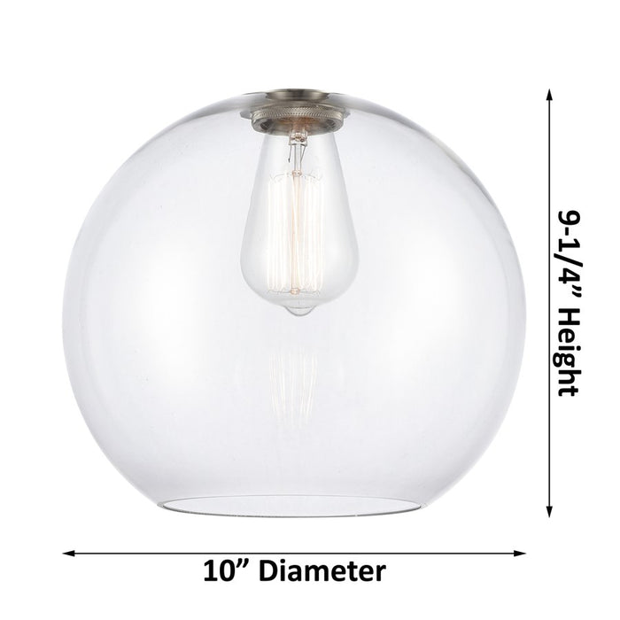 Innovations Crown Point 1Lt 10" Athens Flush, Polished Nickel/Seed