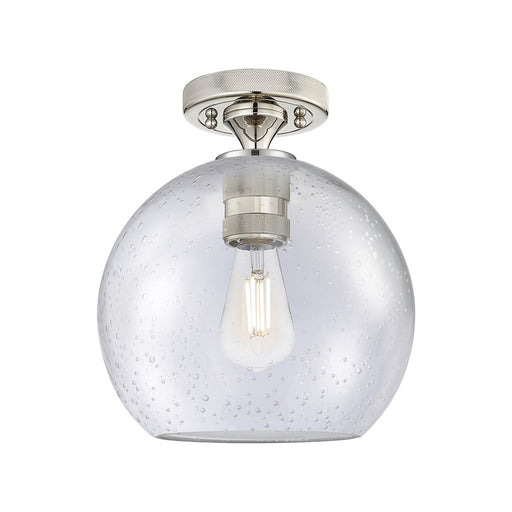 Innovations Crown Point 1Lt 8" Athens Flush, PN/Seed - 434-1F-PN-G124-8