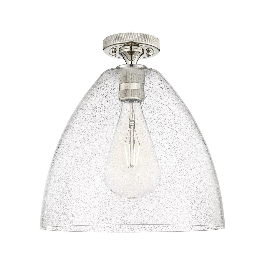 Innovations Crown Point 1Lt 12" Bristol Flush, PN/Seed - 434-1F-PN-GBD-124