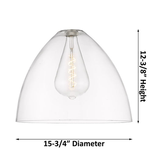 Innovations Crown Point 1Lt 16" Bristol Flush, Polished Nickel/Seed