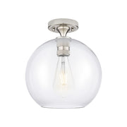 Innovations Crown Point 1Lt 10" Athens Flush, SN/Clear - 434-1F-SN-G122-10