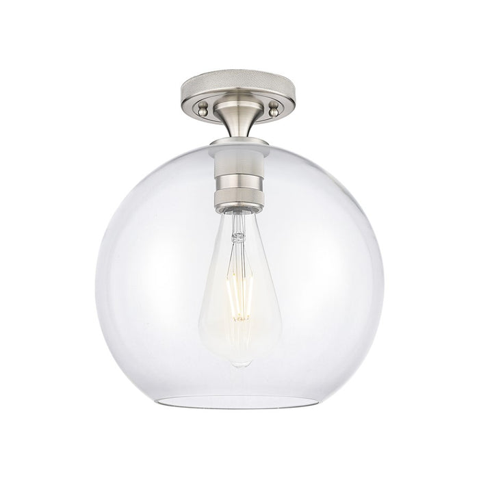 Innovations Crown Point 1Lt 10" Athens Flush, SN/Clear - 434-1F-SN-G122-10