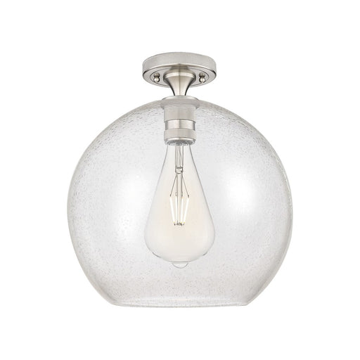 Innovations Crown Point 1Lt 12" Athens Flush, SN/Seed - 434-1F-SN-G124-12