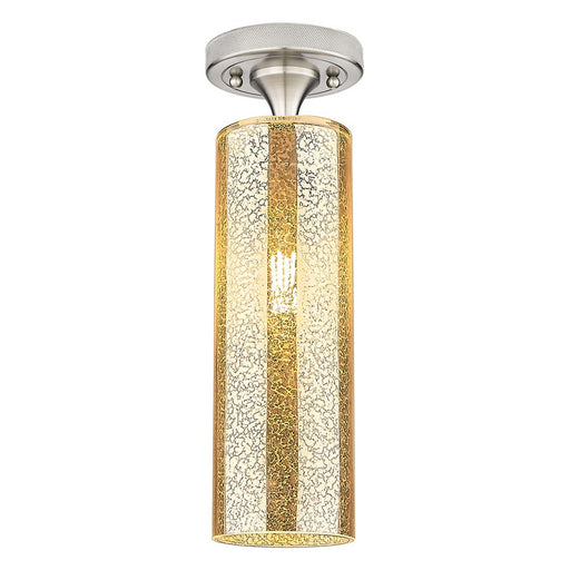 Innovations Crown Point 12" Flush Mount, SN/Merc - 434-1F-SN-G434-12ME