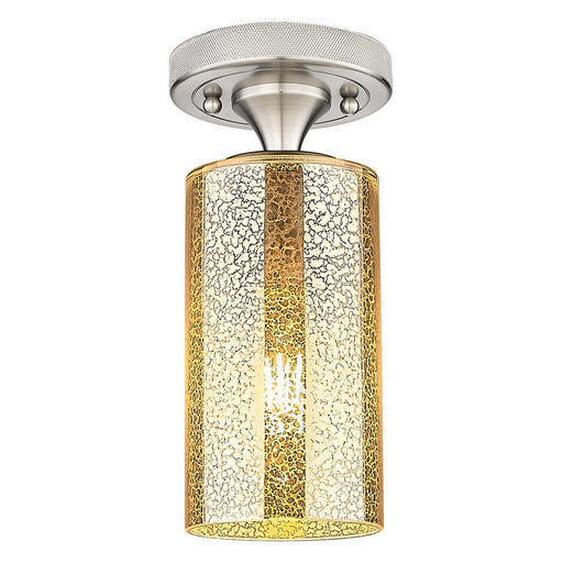 Innovations Crown Point 7" Flush Mount, SN/Merc - 434-1F-SN-G434-7ME