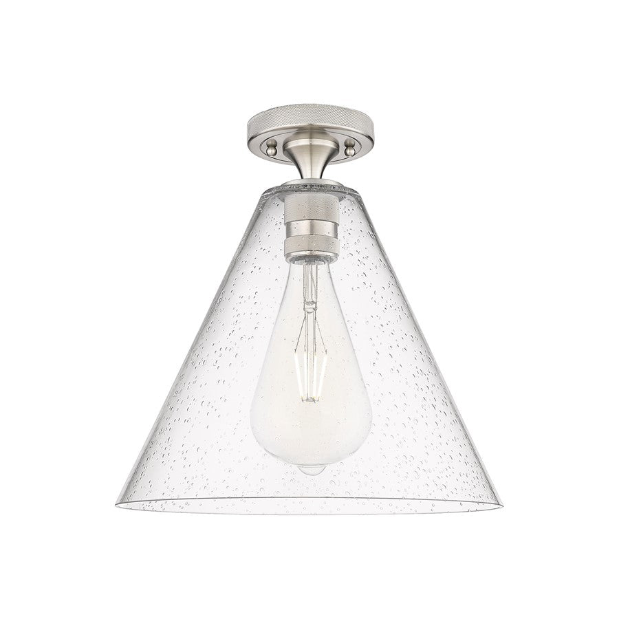 Innovations Crown Point 1Lt 12" Berkshire Flush, SN/Seed - 434-1F-SN-GBC-124