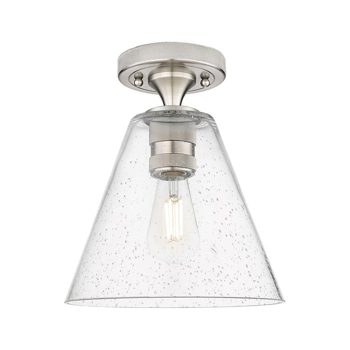 Innovations Crown Point 1Lt 8" Berkshire Flush, SN/Seed - 434-1F-SN-GBC-84