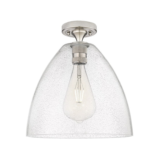 Innovations Crown Point 1Lt 12" Bristol Flush, SN/Seed - 434-1F-SN-GBD-124