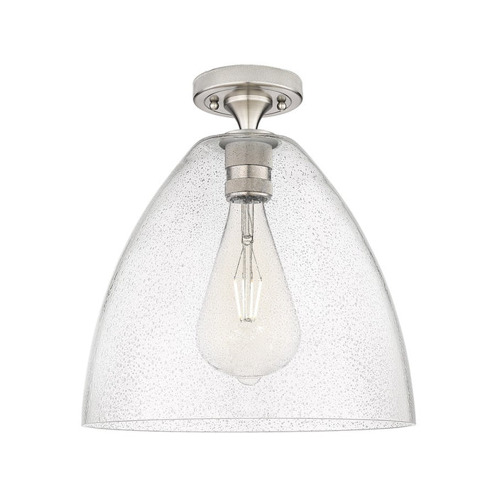 Innovations Crown Point 1Lt 12" Bristol Flush, SN/Seed - 434-1F-SN-GBD-124