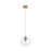 Innovations Crown Point 1Lt 6" Athens Cord Pendant, BB/Clear - 434-1P-BB-G122-6