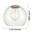 Innovations Crown Point 1Lt 6" Athens Cord Pendant, Brushed Brass/Clear