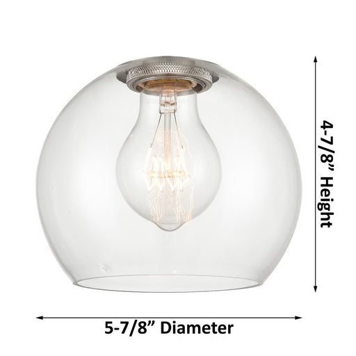 Innovations Crown Point 1Lt 6" Athens Cord Pendant, Brushed Brass/Clear