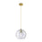 Innovations Crown Point 1Lt 8" Athens Cord Pendant, BB/Seed - 434-1P-BB-G124-8