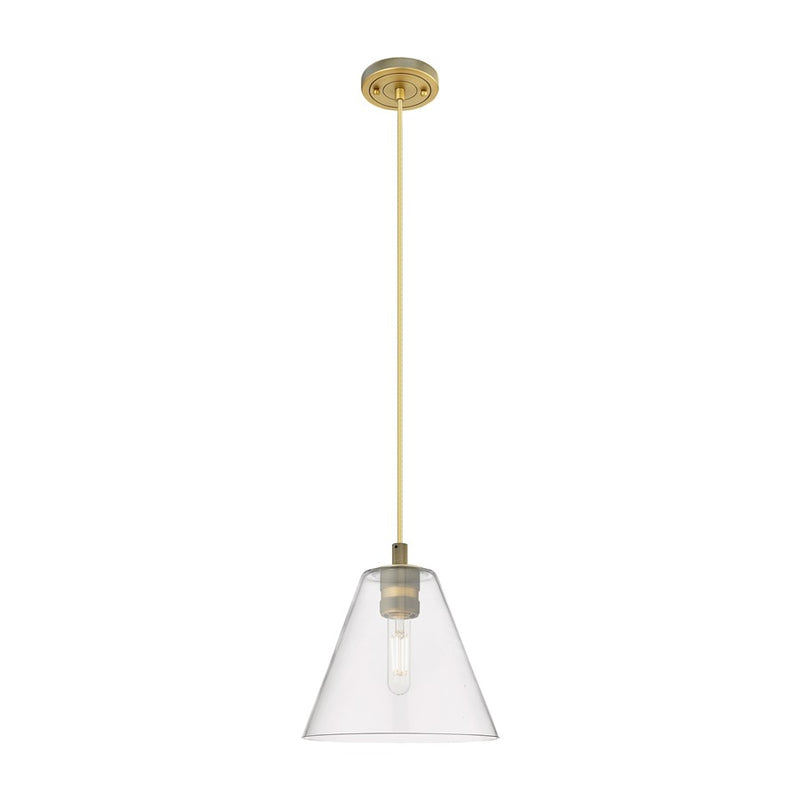 Innovations Crown Point 1Lt 8" Berkshire Cord Pendant, BB/CL - 434-1P-BB-GBC-82