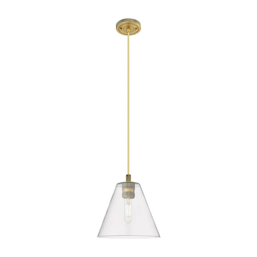 Innovations Crown Point 1Lt 8" Berkshire Cord Pendant, BB/CL - 434-1P-BB-GBC-82