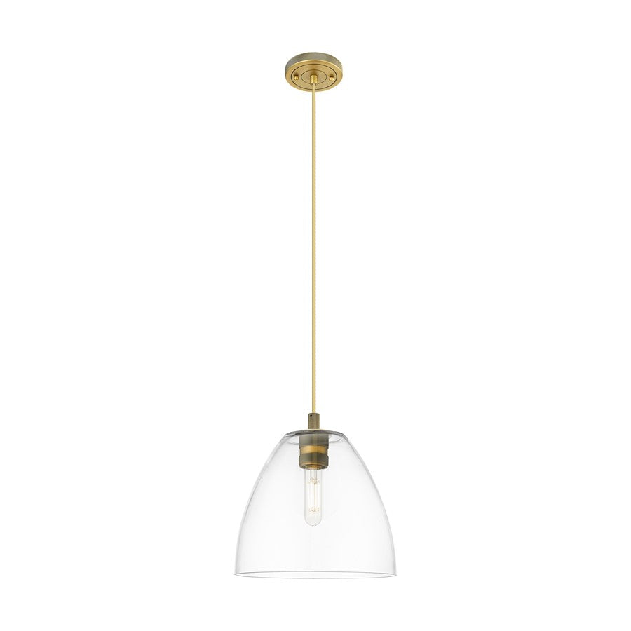Innovations Crown Point 1Lt 9" Bristol Cord Pendant, BB/Clear - 434-1P-BB-GBD-92